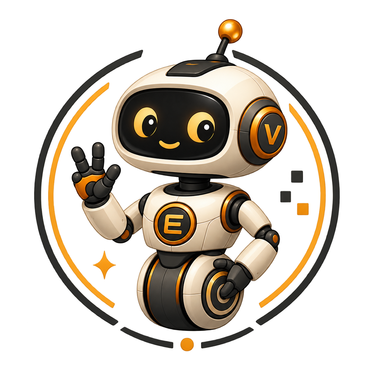 VAL-E Studio robot mascot